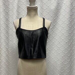 Harley-Davidson size medium 10 Black Leather Tank Top‎